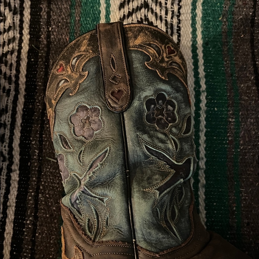 Dan Post Vintage Bluebird western cowboy boots ladies 8.5 - Picture 10 of 16